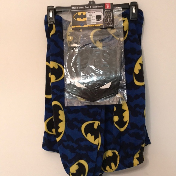 Batman Other - NWT Batman Fleece Pants + Head Mask